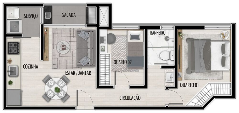 Apartamento à venda com 2 quartos, 43m² - Foto 19
