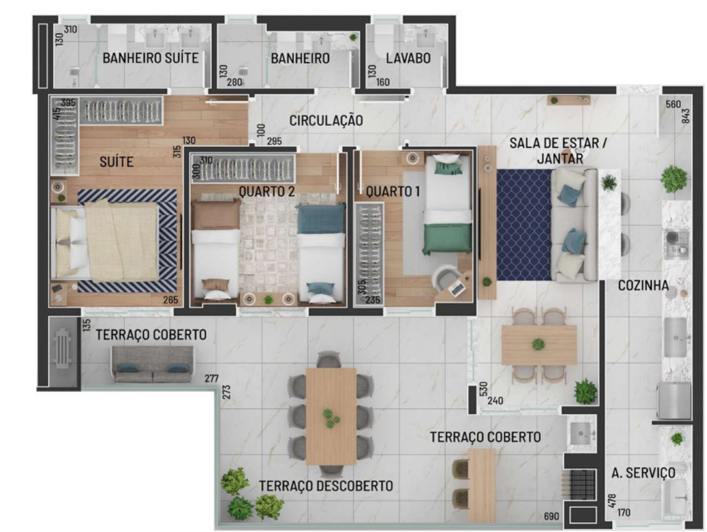 Apartamento à venda com 3 quartos, 101m² - Foto 7