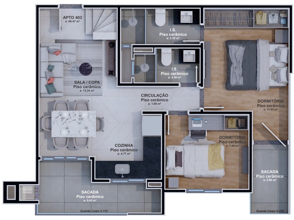 Apartamento à venda com 2 quartos, 60m² - Foto 9