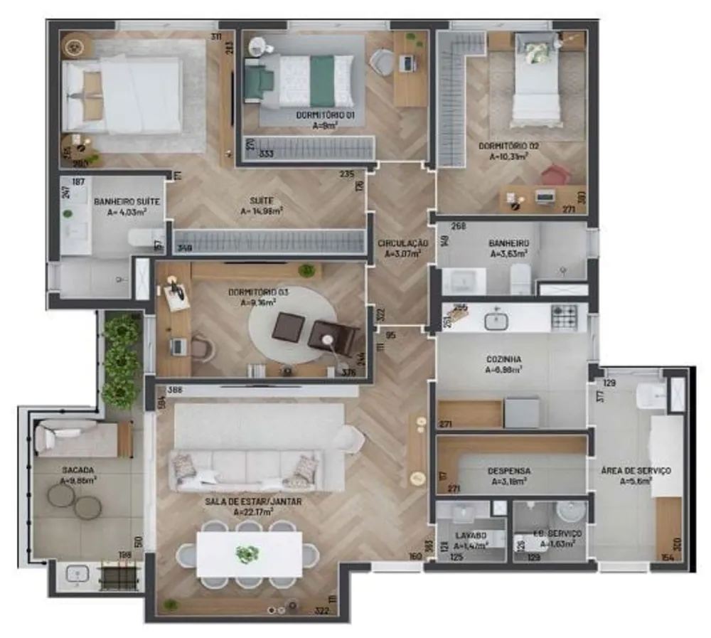 Cobertura, 4 quartos, 171 m² - Foto 14