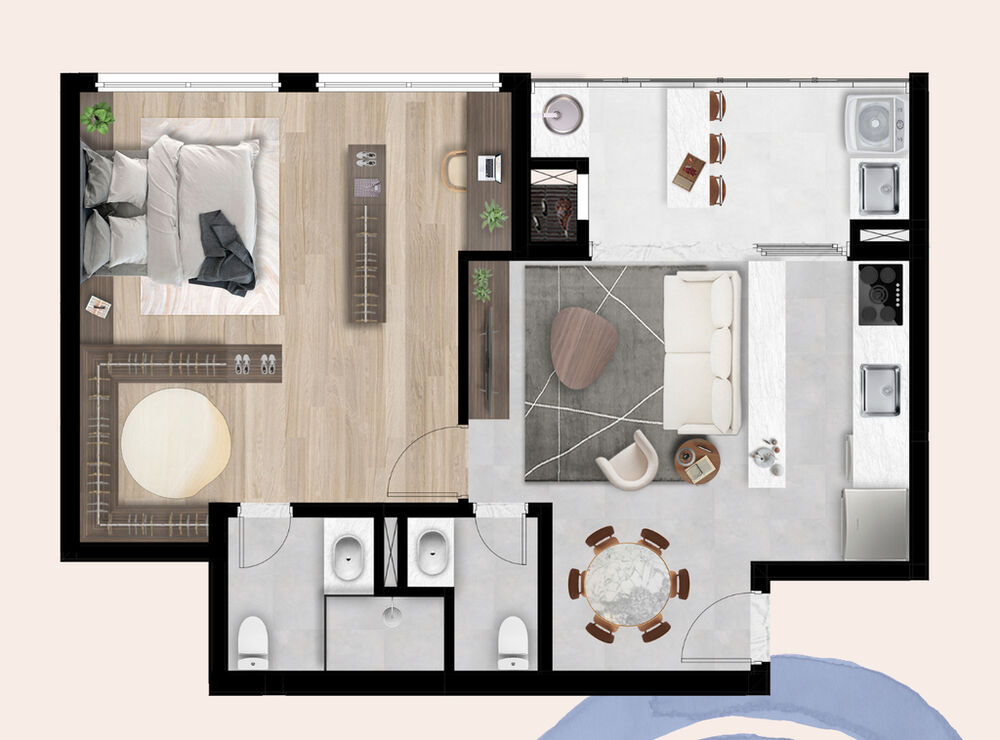 Apartamento à venda com 2 quartos, 55m² - Foto 7