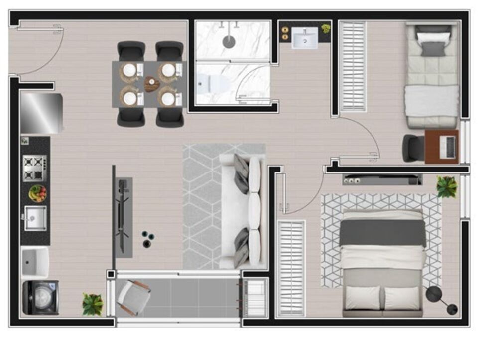 Apartamento, 2 quartos, 355 m² - Foto 4