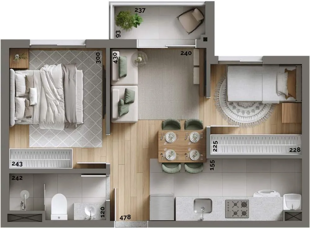 Apartamento, 2 quartos, 44 m² - Foto 6