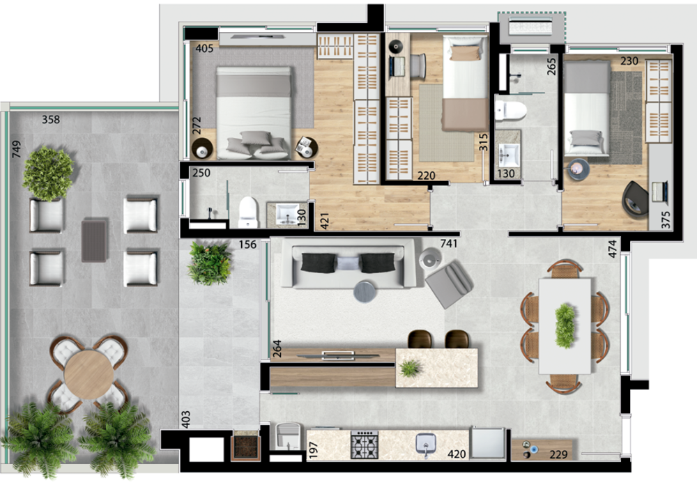 Apartamento à venda com 3 quartos, 93m² - Foto 10