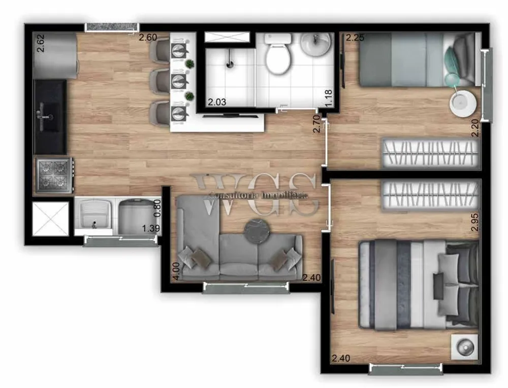 Apartamento, 2 quartos, 32 m² - Foto 12