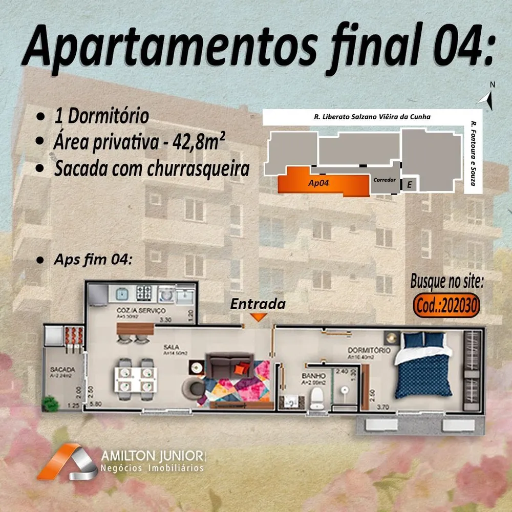 Apartamento, 1 quarto, 42 m² - Foto 2