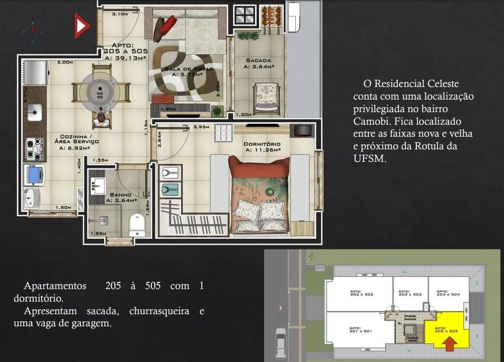 Apartamento, 1 quarto, 39 m² - Foto 6
