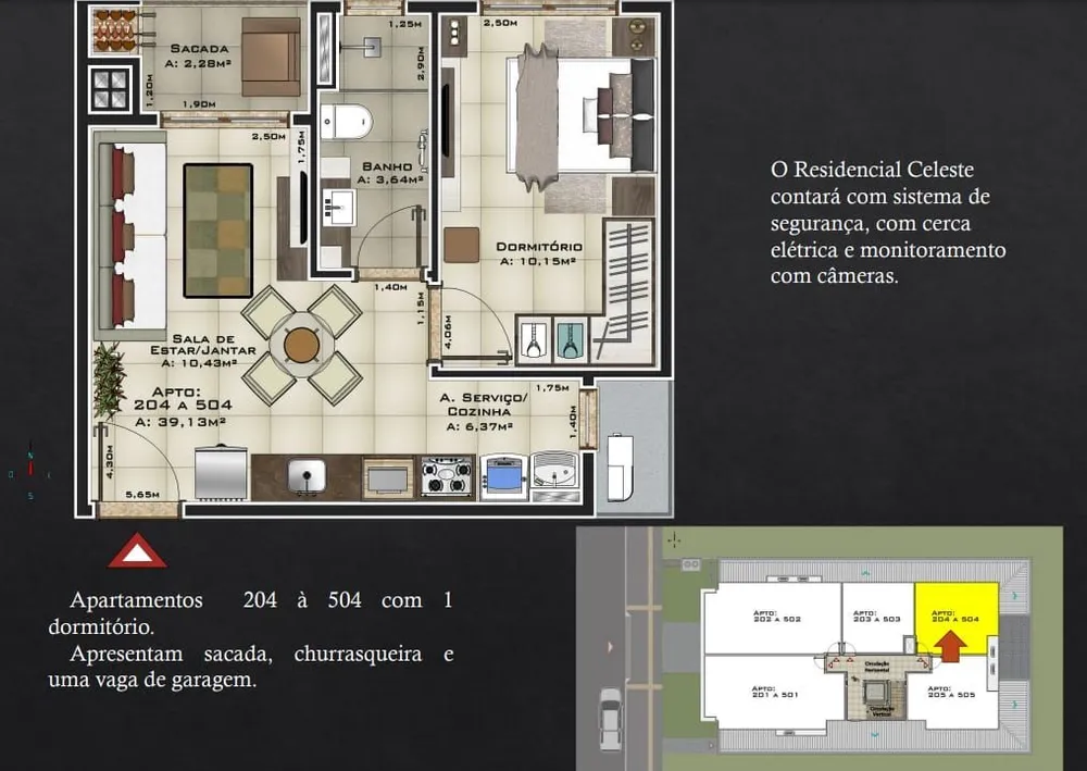 Apartamento, 1 quarto, 39 m² - Foto 5