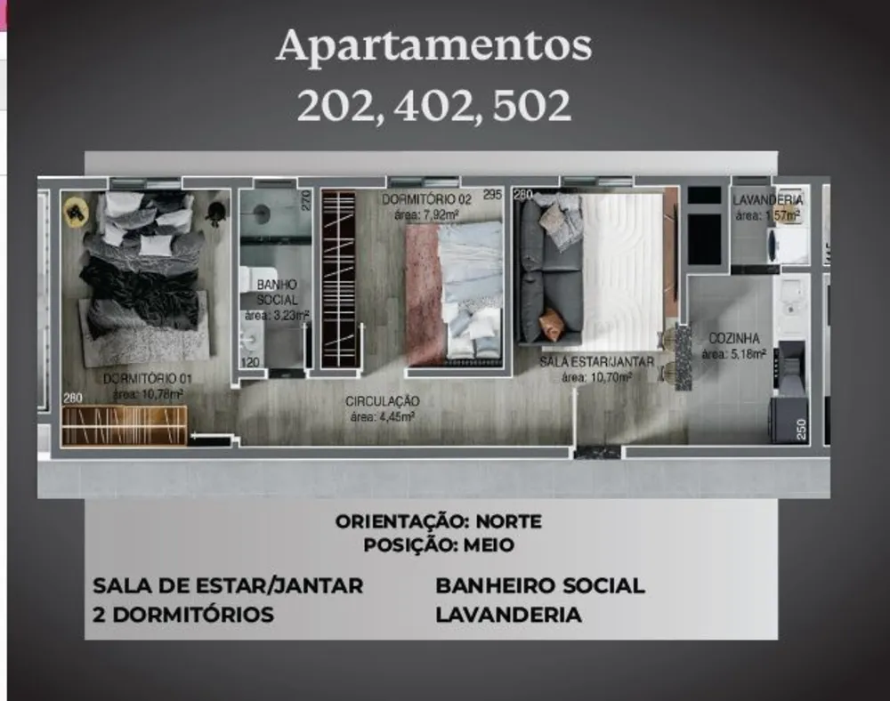 Apartamento, 2 quartos, 53 m² - Foto 2