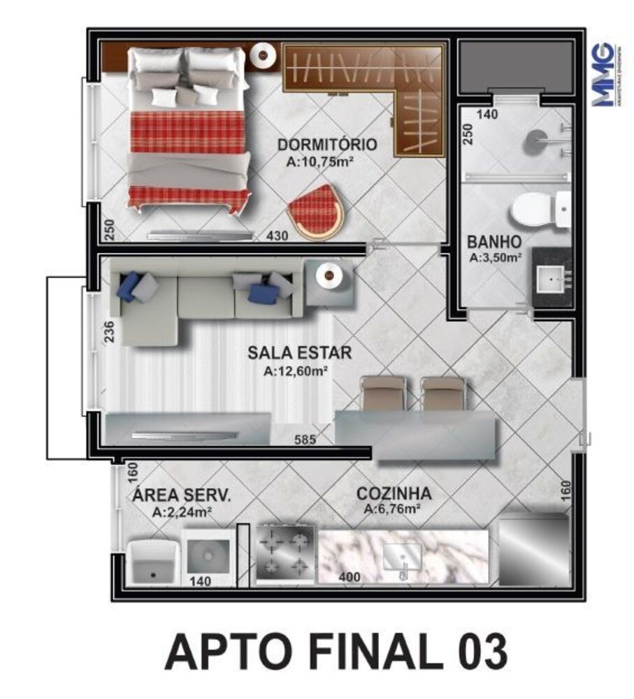 Apartamento, 1 quarto, 42 m² - Foto 4