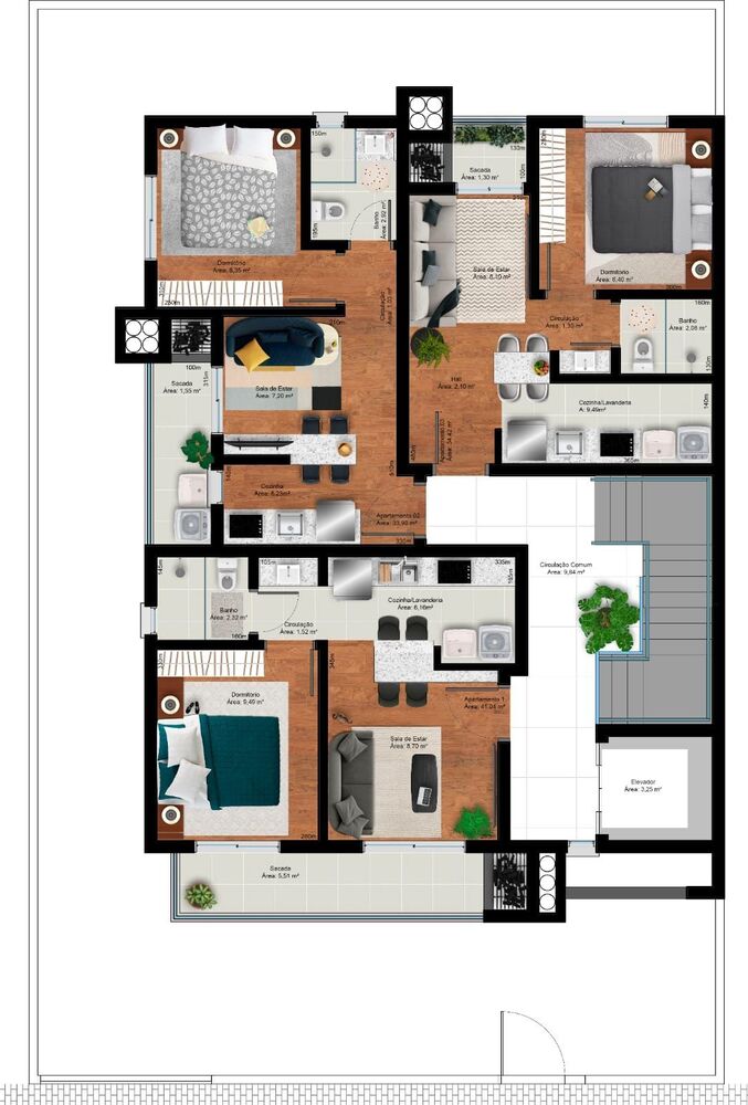 Apartamento, 1 quarto, 33 m² - Foto 3
