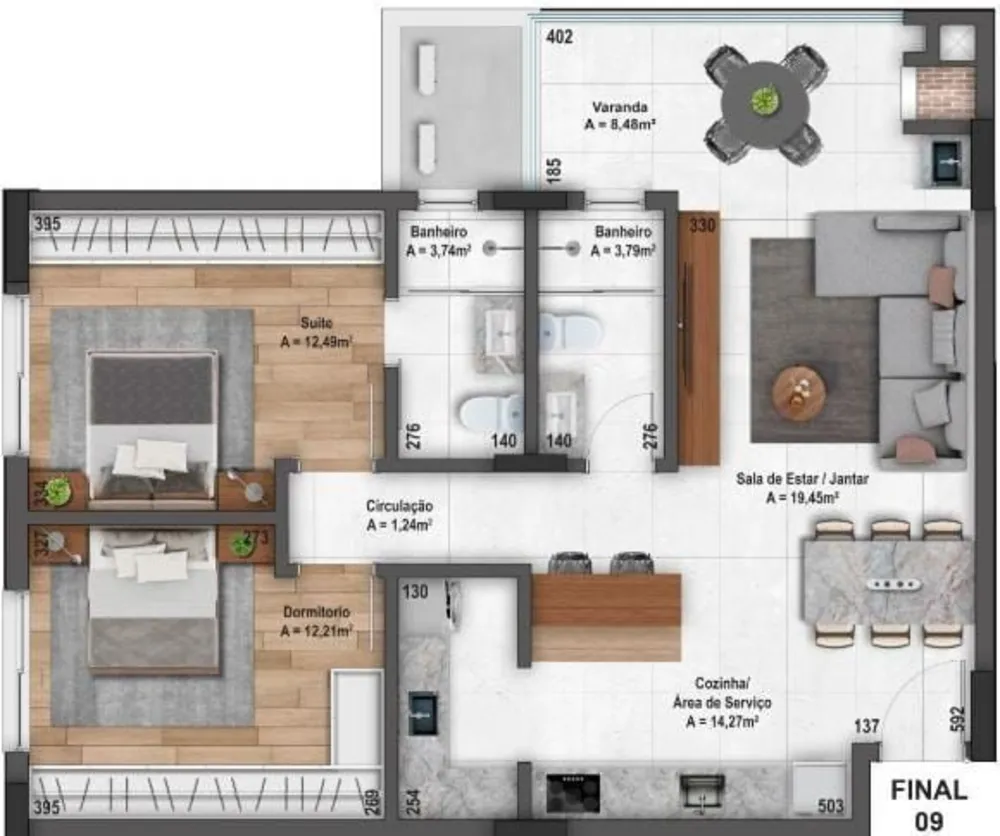 Apartamento, 2 quartos, 78 m² - Foto 11