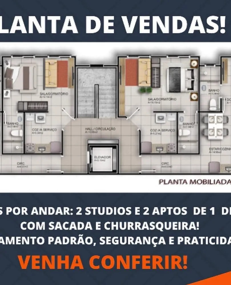 Apartamento, 1 quarto, 43 m² - Foto 7