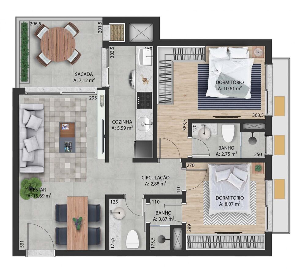 Apartamento, 2 quartos, 66 m² - Foto 4