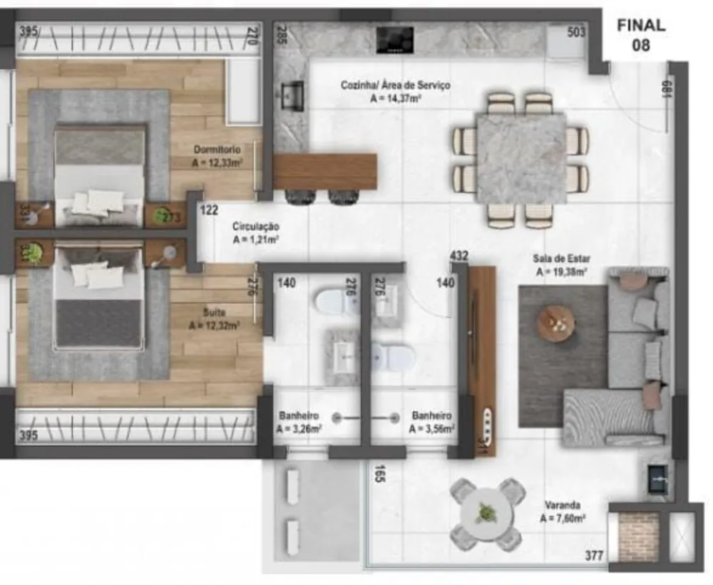 Apartamento, 2 quartos, 122 m² - Foto 11