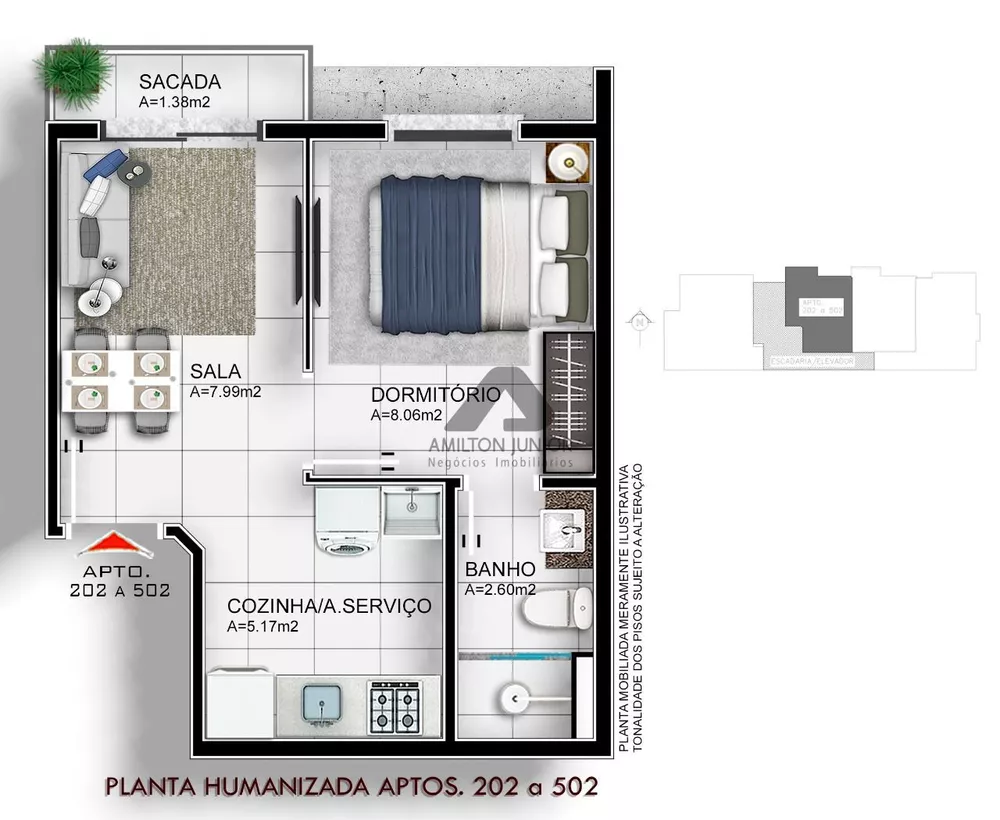 Apartamento à venda com 1 quarto, 29m² - Foto 4