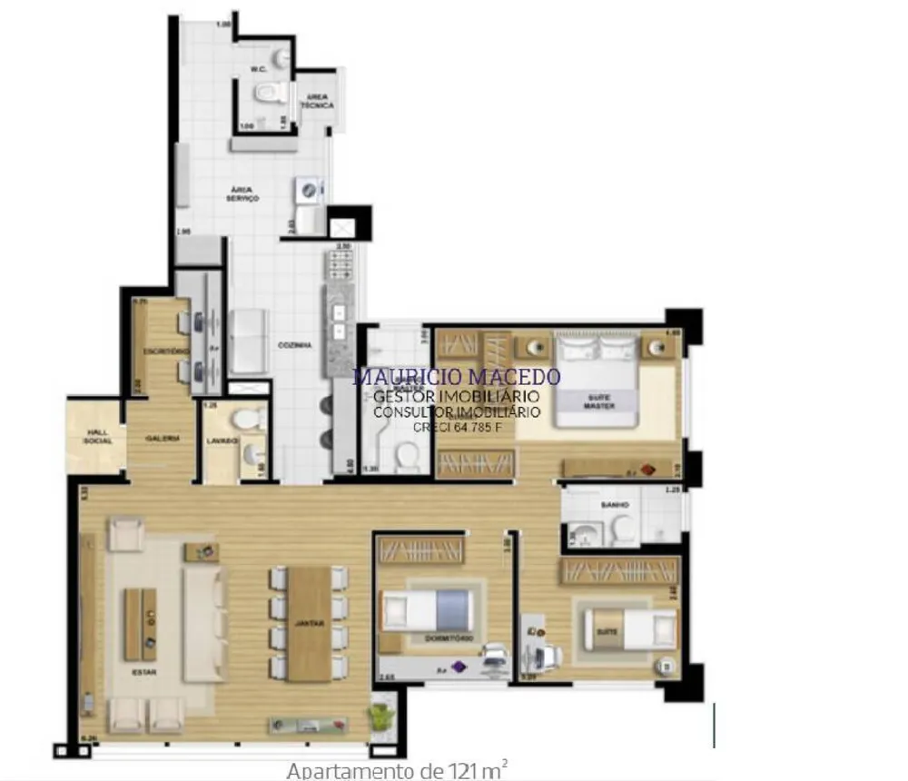 Apartamento, 3 quartos, 123 m² - Foto 3