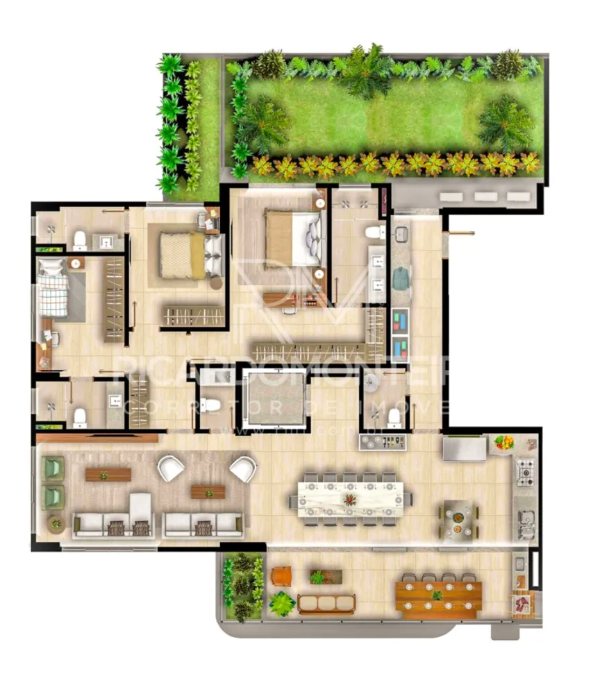 Apartamento, 3 quartos, 182 m² - Foto 1