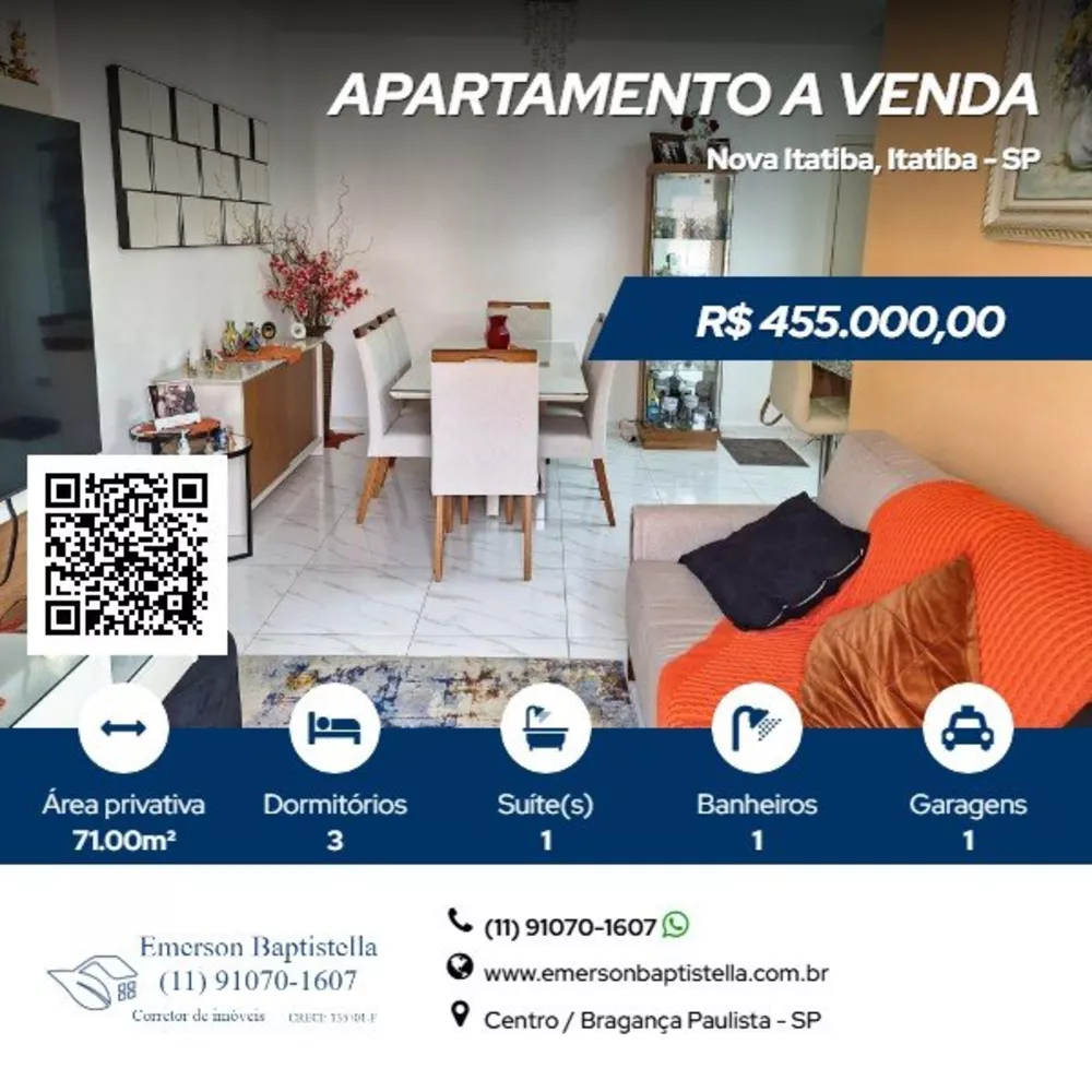 Apartamento à venda com 3 quartos, 71m² - Foto 1