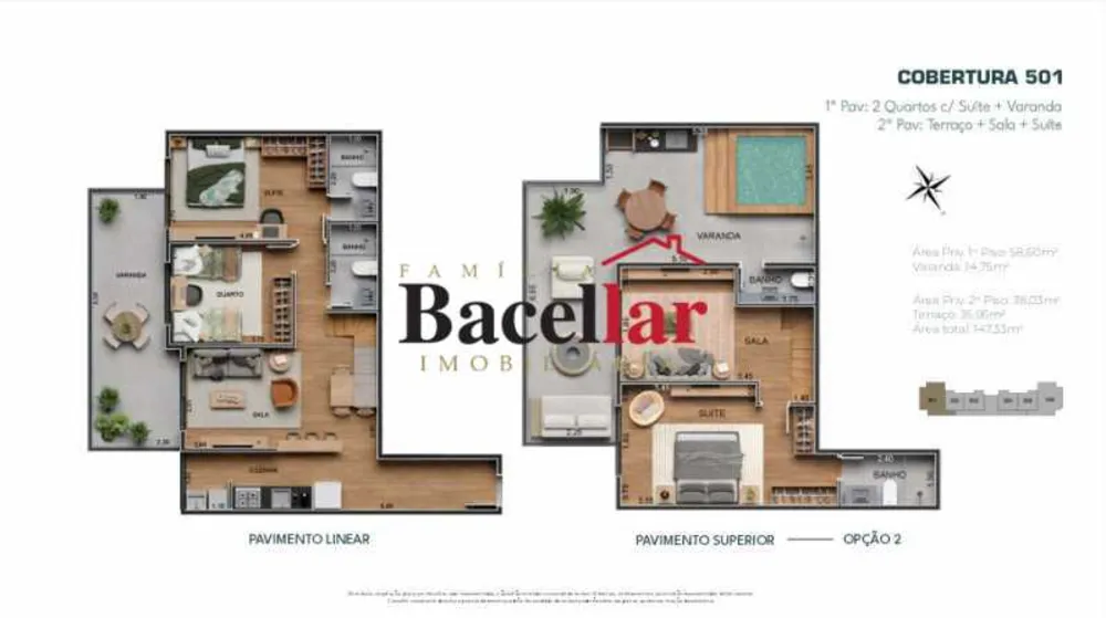 Cobertura, 2 quartos, 147 m² - Foto 8