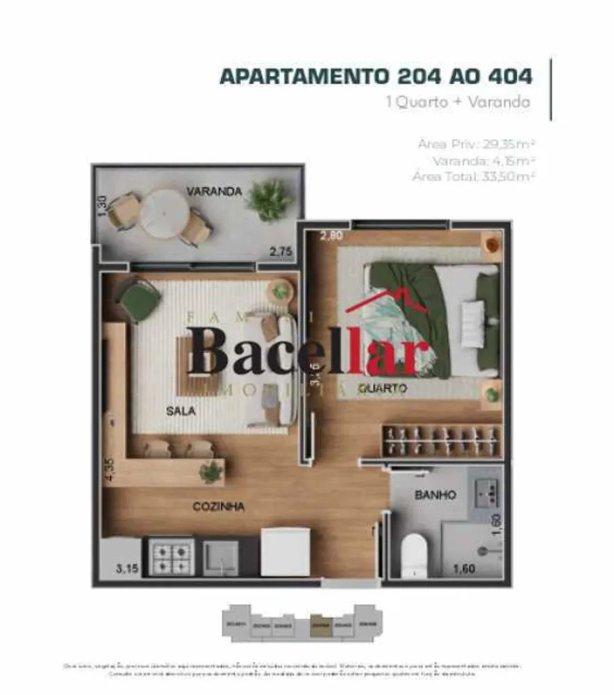 Apartamento, 1 quarto, 33 m² - Foto 12