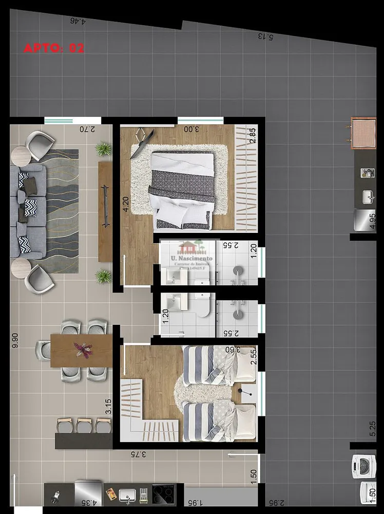 Apartamento, 2 quartos, 57 m² - Foto 16