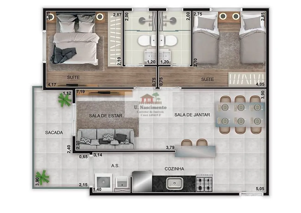 Apartamento, 2 quartos, 62 m² - Foto 14