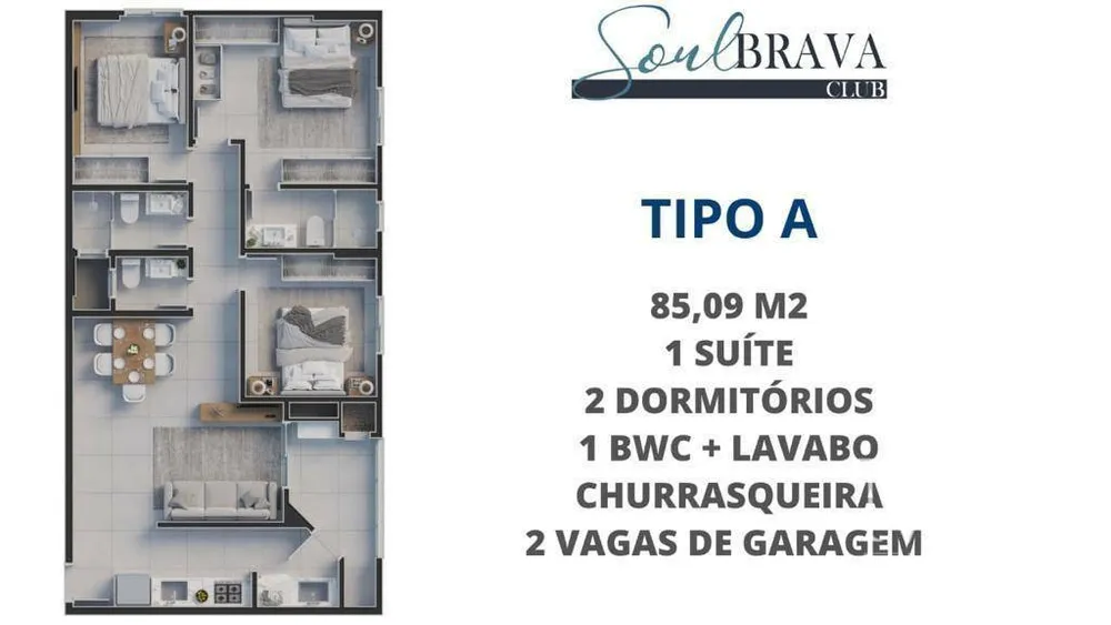 Apartamento, 3 quartos, 85 m² - Foto 3