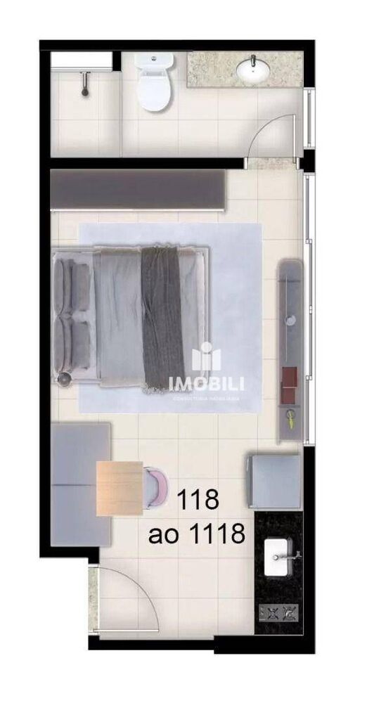 Kitnet e Studio à venda com 1 quarto, 28m² - Foto 5
