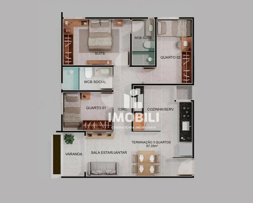 Apartamento, 3 quartos, 68 m² - Foto 17