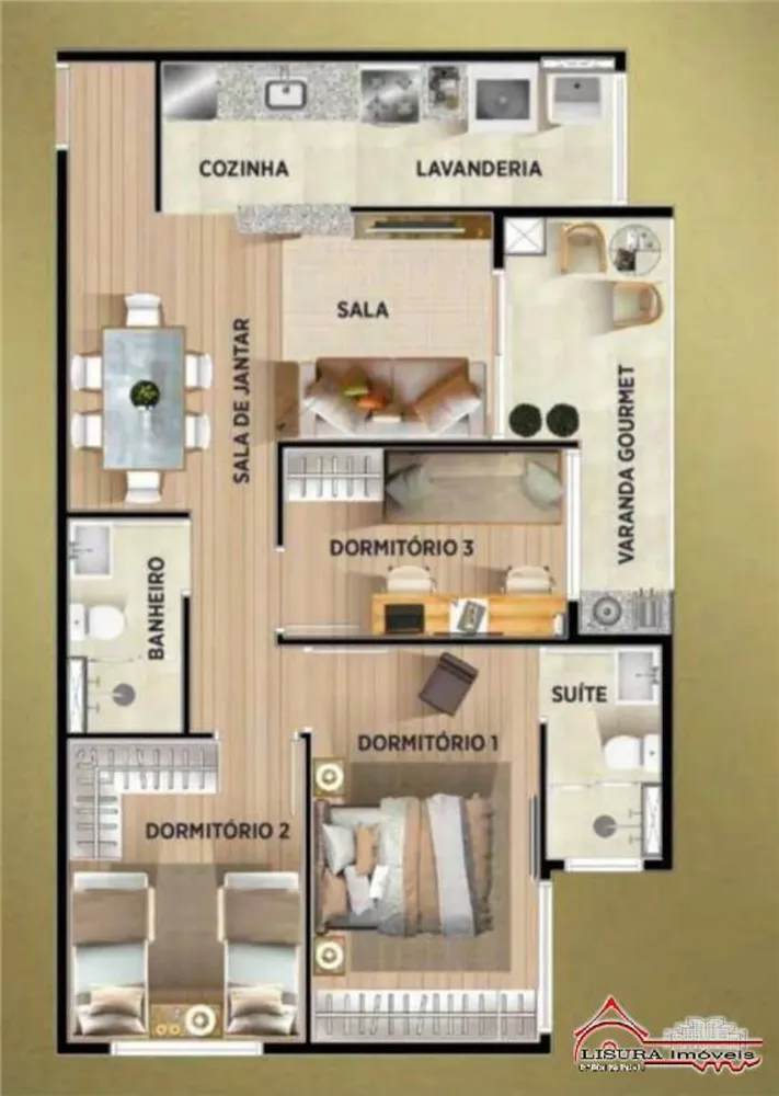 Apartamento, 3 quartos, 66 m² - Foto 6
