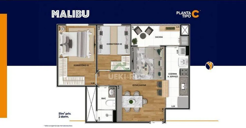 Apartamento, 2 quartos, 51 m² - Foto 11