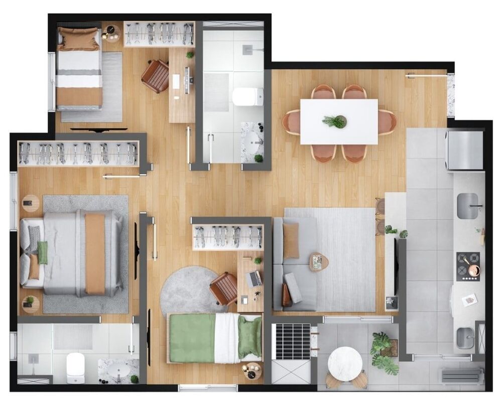 Apartamento à venda com 3 quartos, 62m² - Foto 32