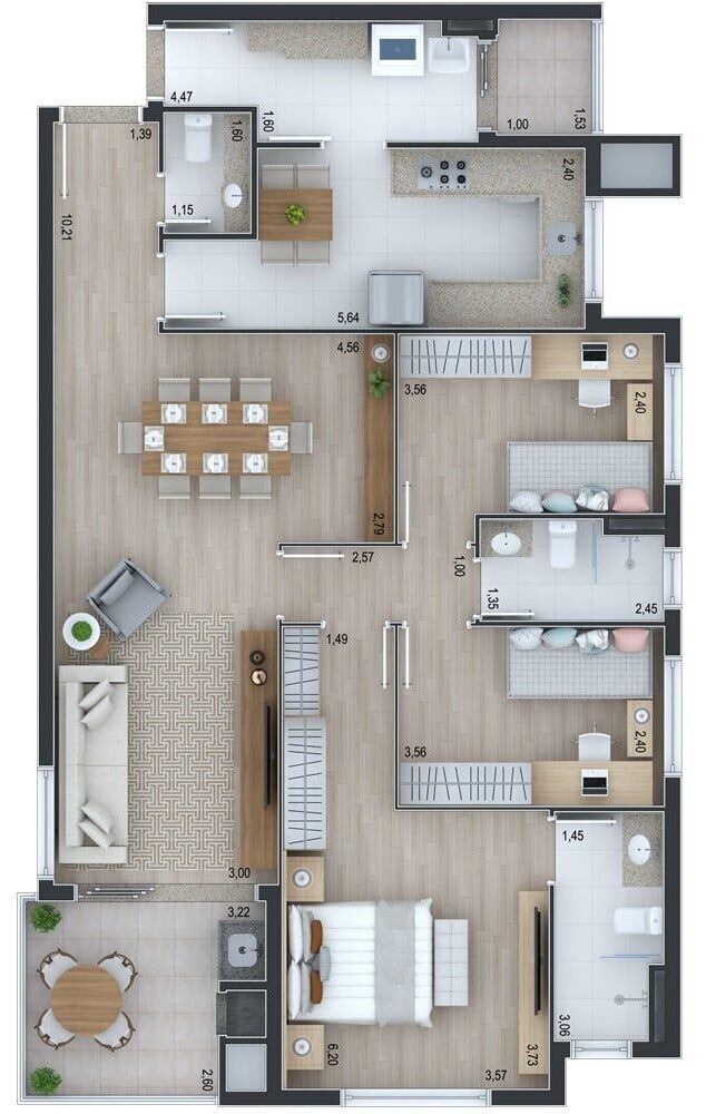 Apartamento à venda com 3 quartos, 119m² - Foto 9