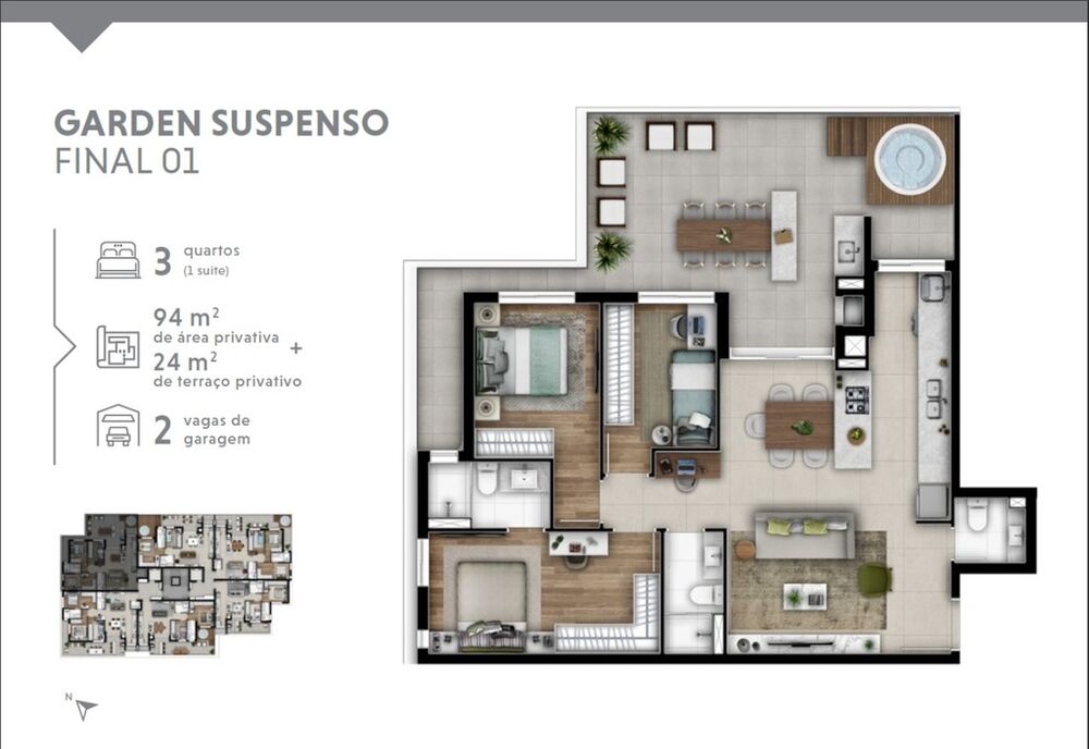 Apartamento à venda com 3 quartos, 94m² - Foto 4