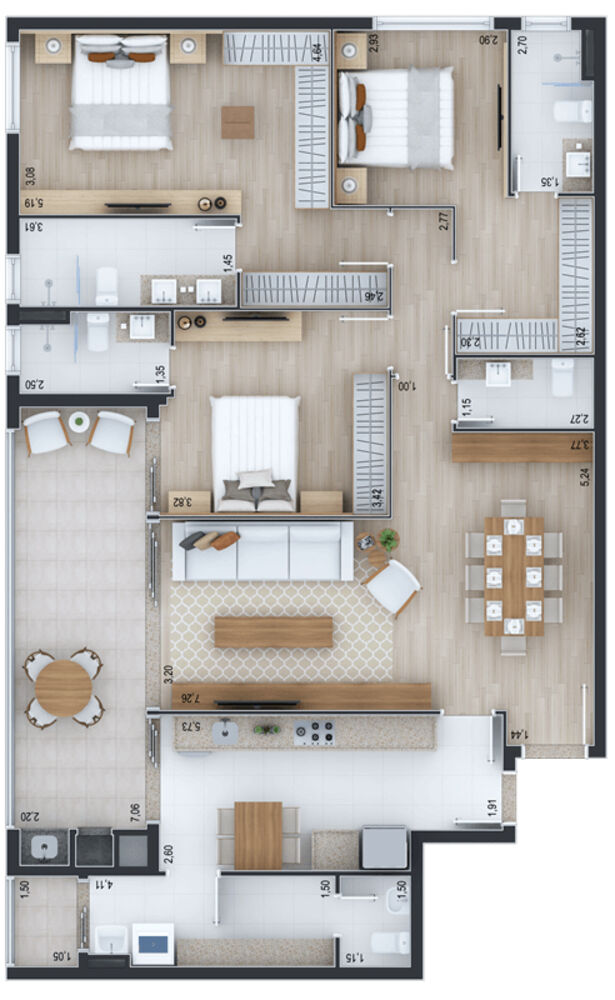 Apartamento à venda com 3 quartos, 181m² - Foto 29