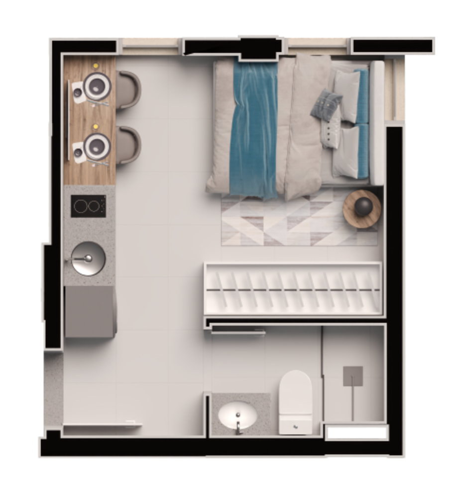 Apartamento à venda com 1 quarto, 20m² - Foto 11