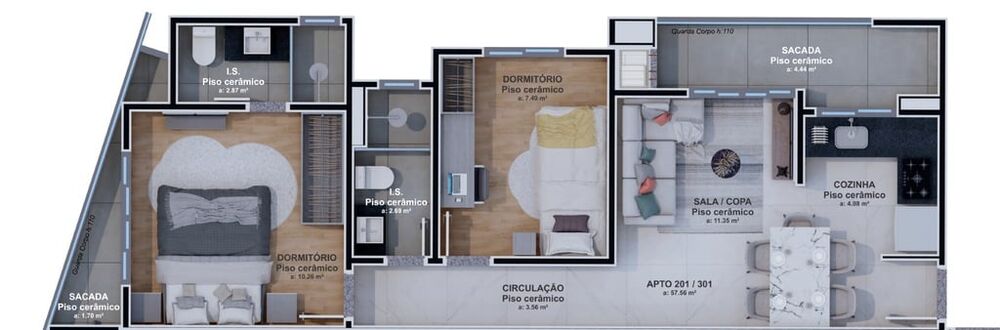 Apartamento à venda com 3 quartos, 67m² - Foto 12