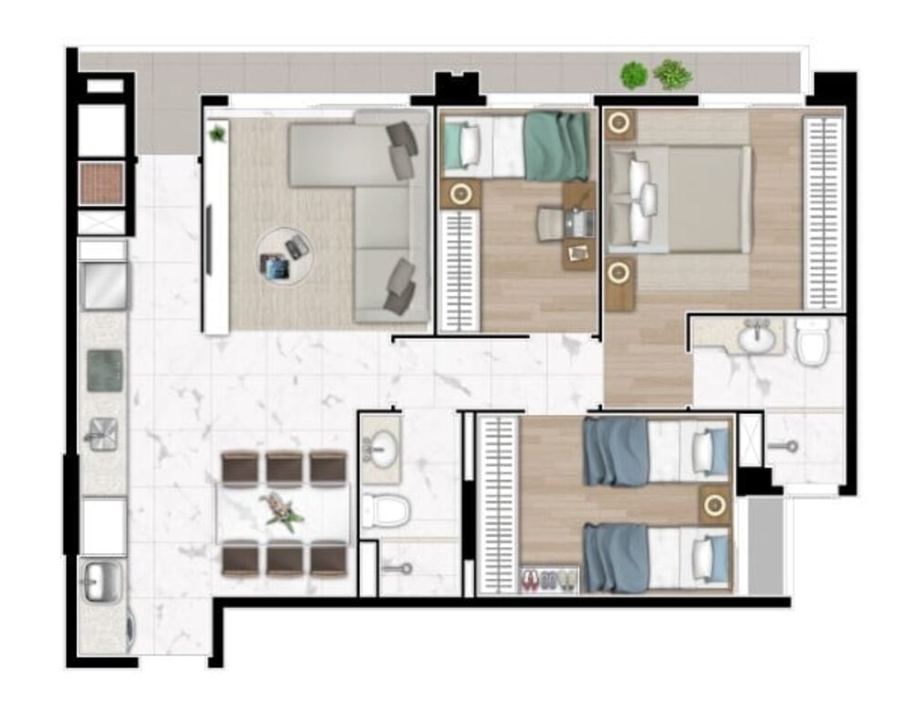 Apartamento à venda com 3 quartos, 77m² - Foto 17