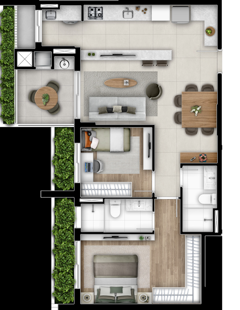 Apartamento à venda com 2 quartos, 68m² - Foto 8