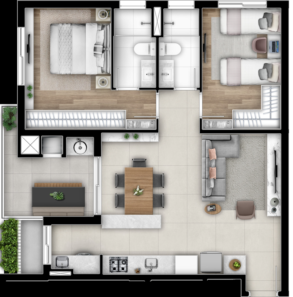 Apartamento à venda com 2 quartos, 68m² - Foto 12