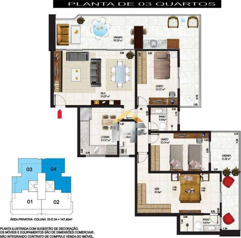 Cobertura, 4 quartos, 225 m² - Foto 3