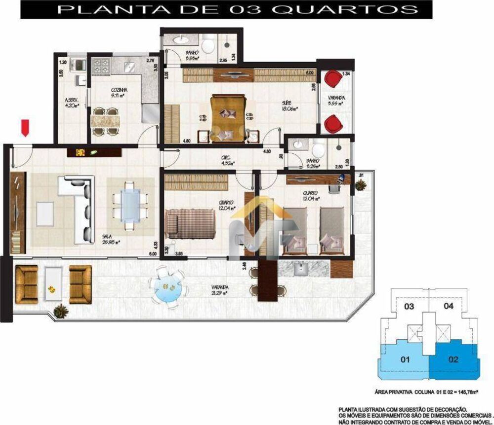 Cobertura, 4 quartos, 225 m² - Foto 2
