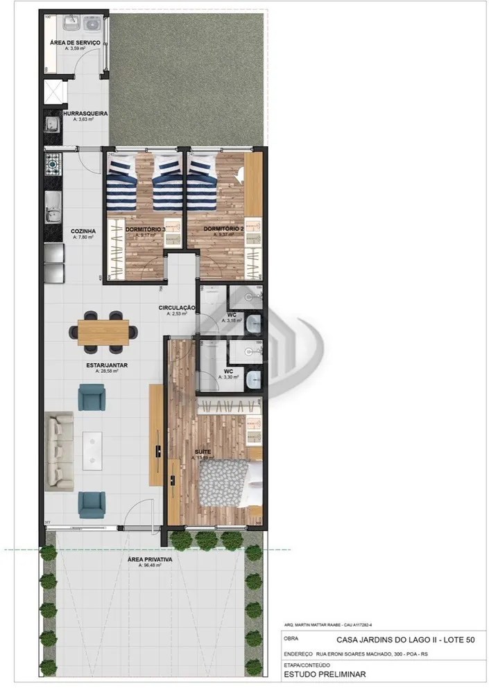 Casa, 3 quartos, 98 m² - Foto 2