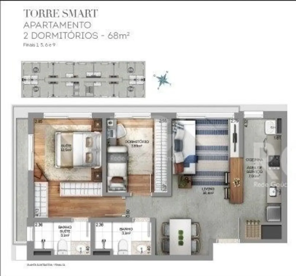 Apartamento, 2 quartos, 106 m² - Foto 2