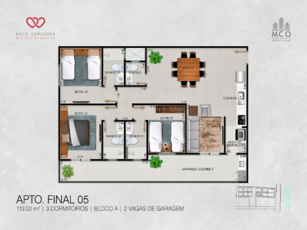 Apartamento, 2 quartos, 91 m² - Foto 2