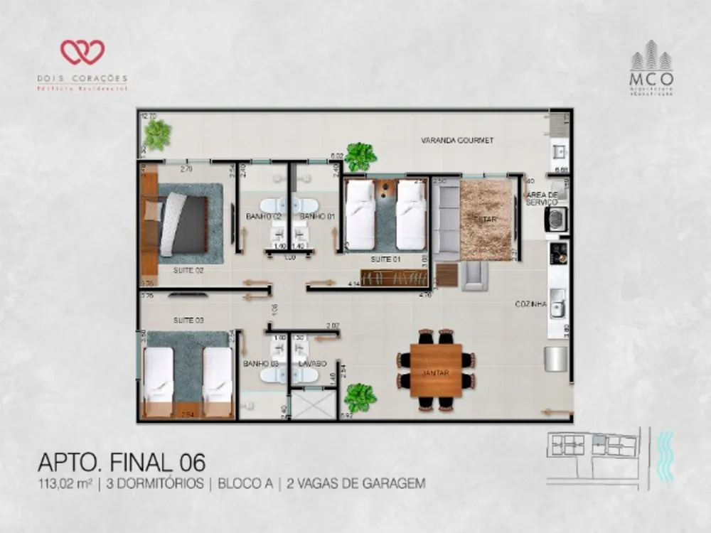 Apartamento, 2 quartos, 91 m² - Foto 3