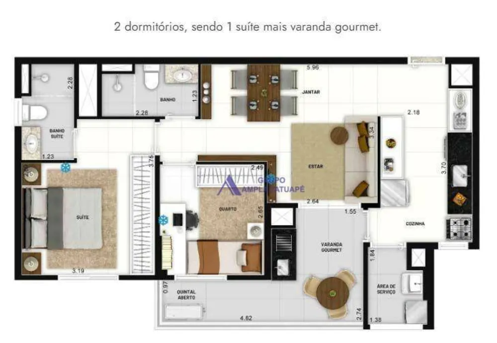 Apartamento, 2 quartos, 66 m² - Foto 11