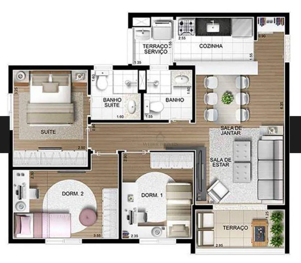 Apartamento, 3 quartos, 66 m² - Foto 13