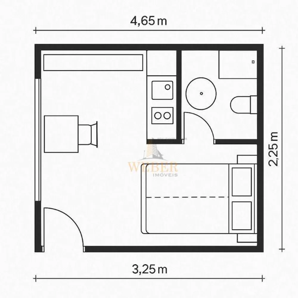 Apartamento, 1 quarto, 17 m² - Foto 3